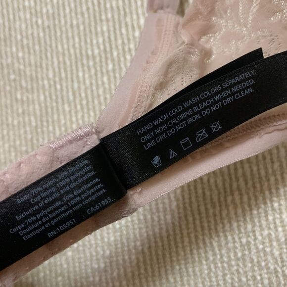 NATORI underwire bra adjustable straps neutral color women size 32D - Picture 7 of 9